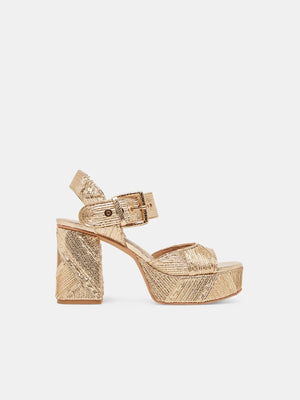 Dolce Vita Bobby Deco Heels Golden Stella Woven