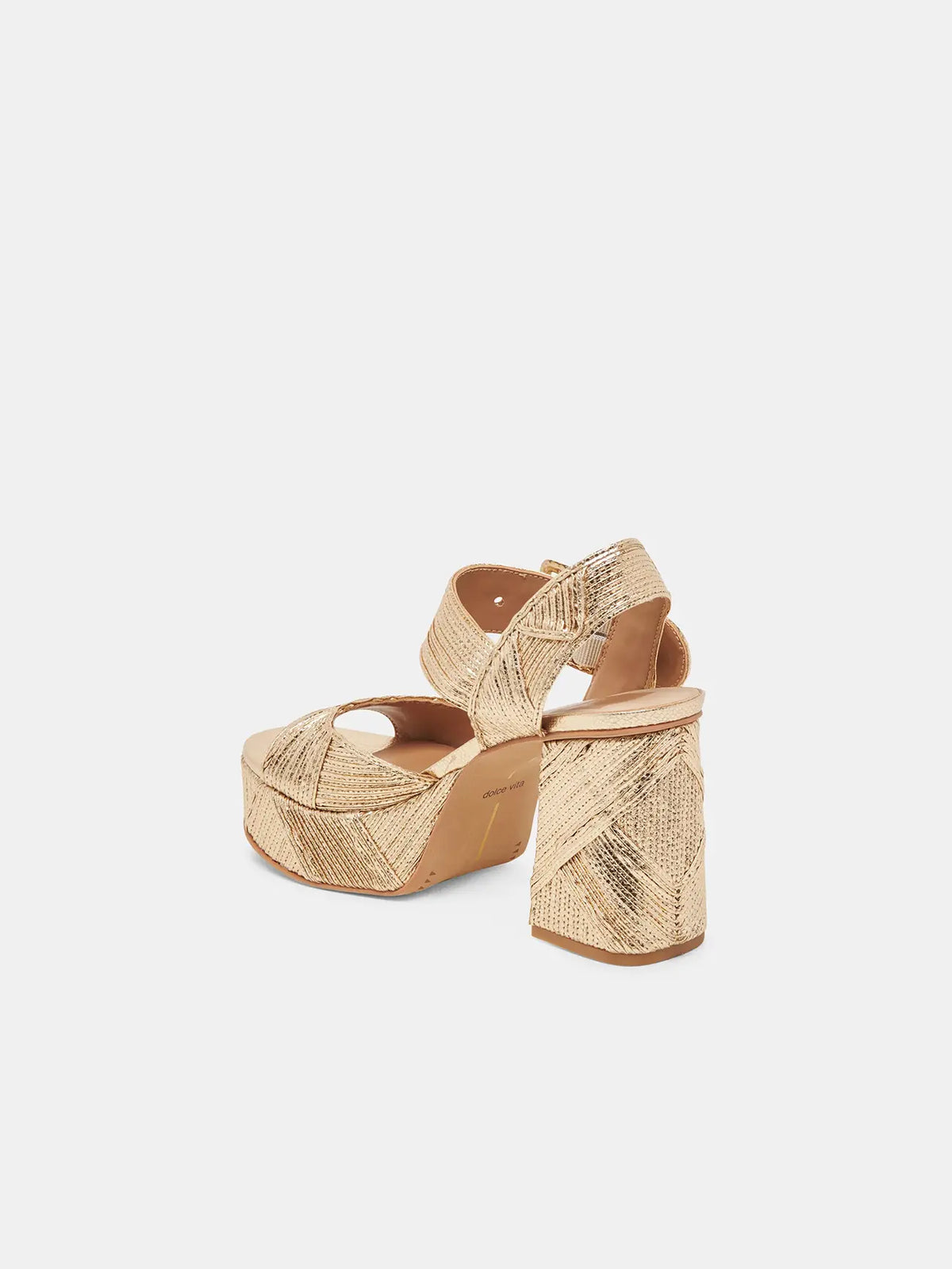 Dolce Vita Bobby Deco Heels Golden Stella Woven