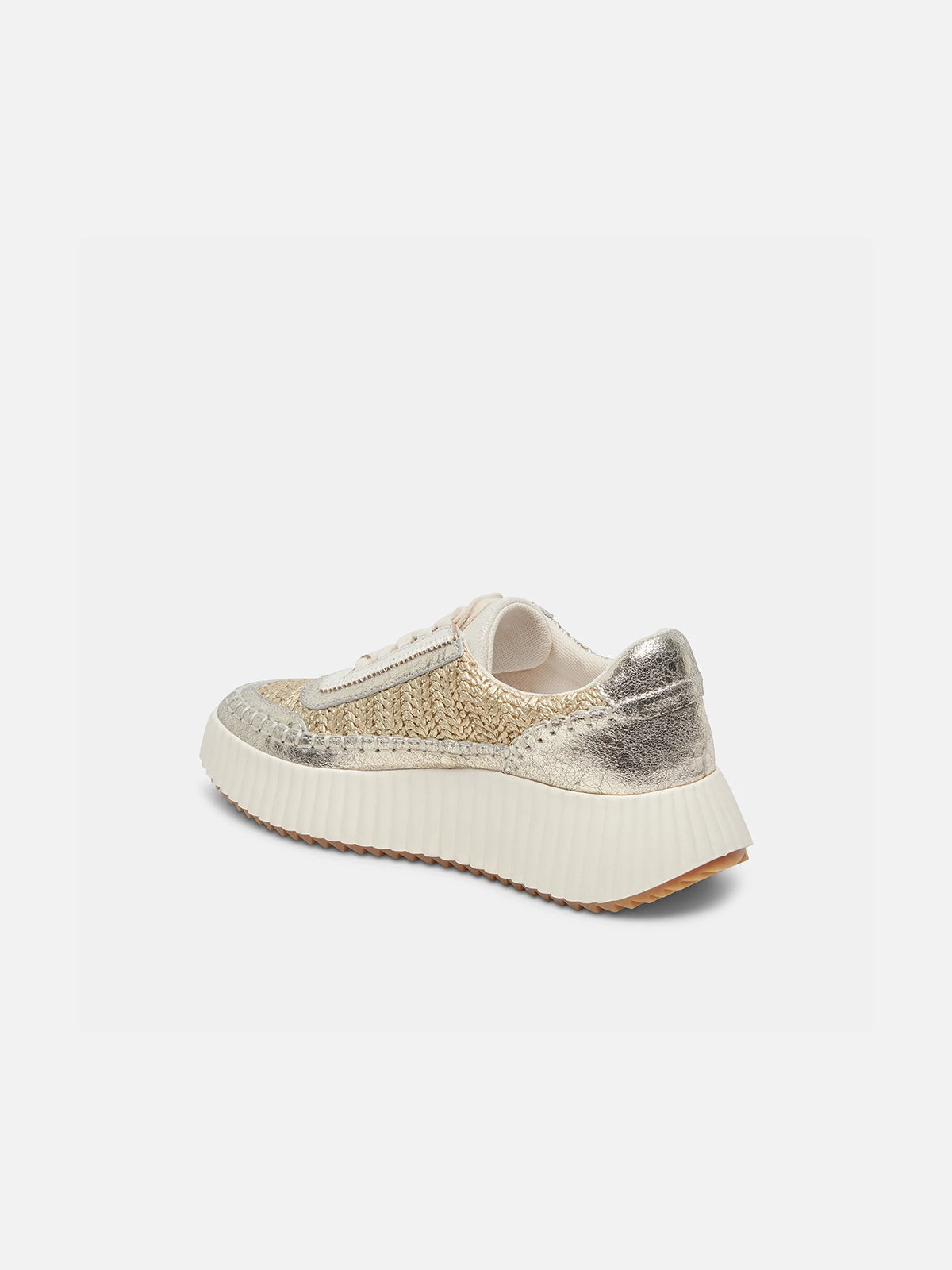 dolce vita dolen sneakers in gold knit