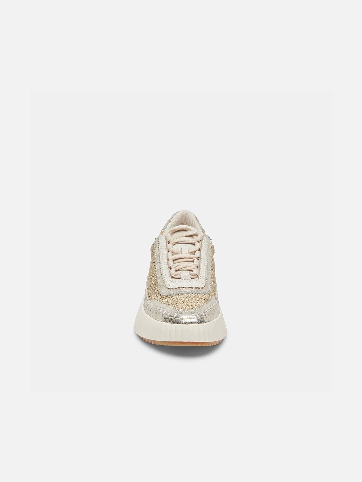 dolce vita dolen sneakers in gold knit