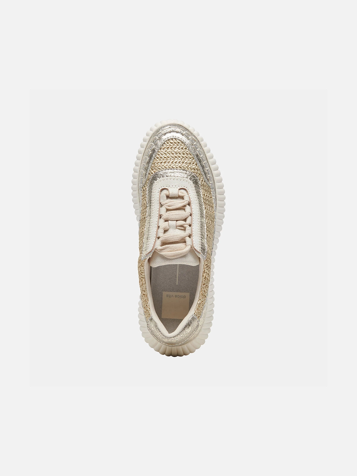 dolce vita dolen sneakers in gold knit