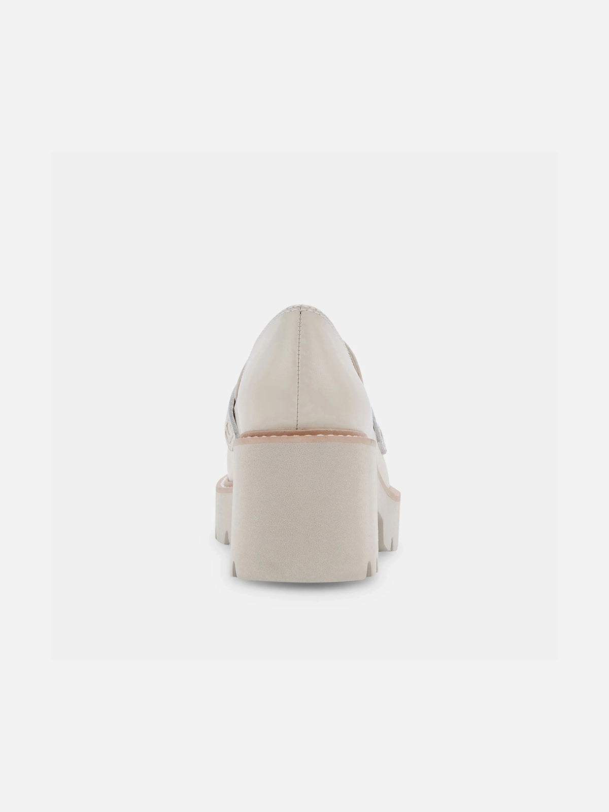 dolce vita halona chunky lugg loafers in ivory leather
