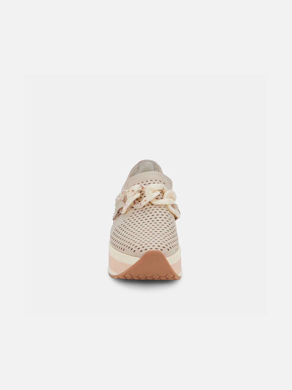 dolce vita jhenee perforated sneakers in sand nubuck