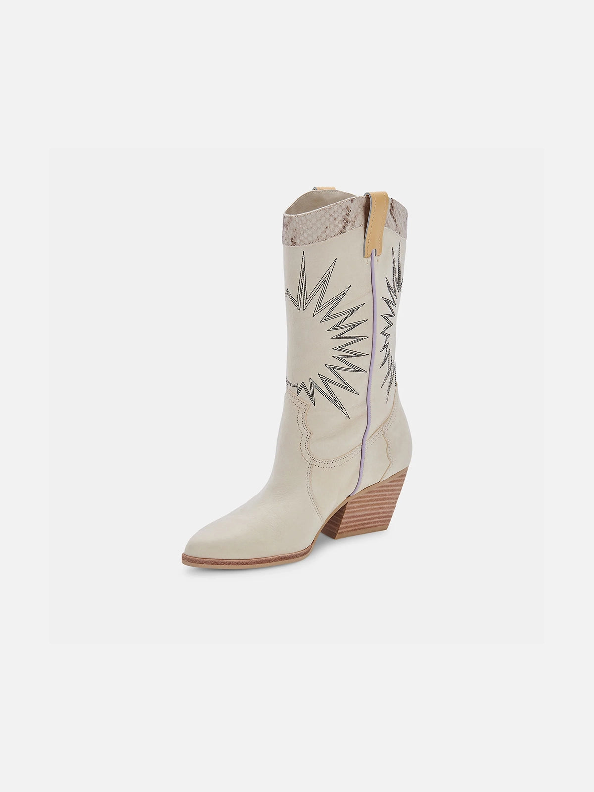 dolce vita lawson western boots in sand nubuck