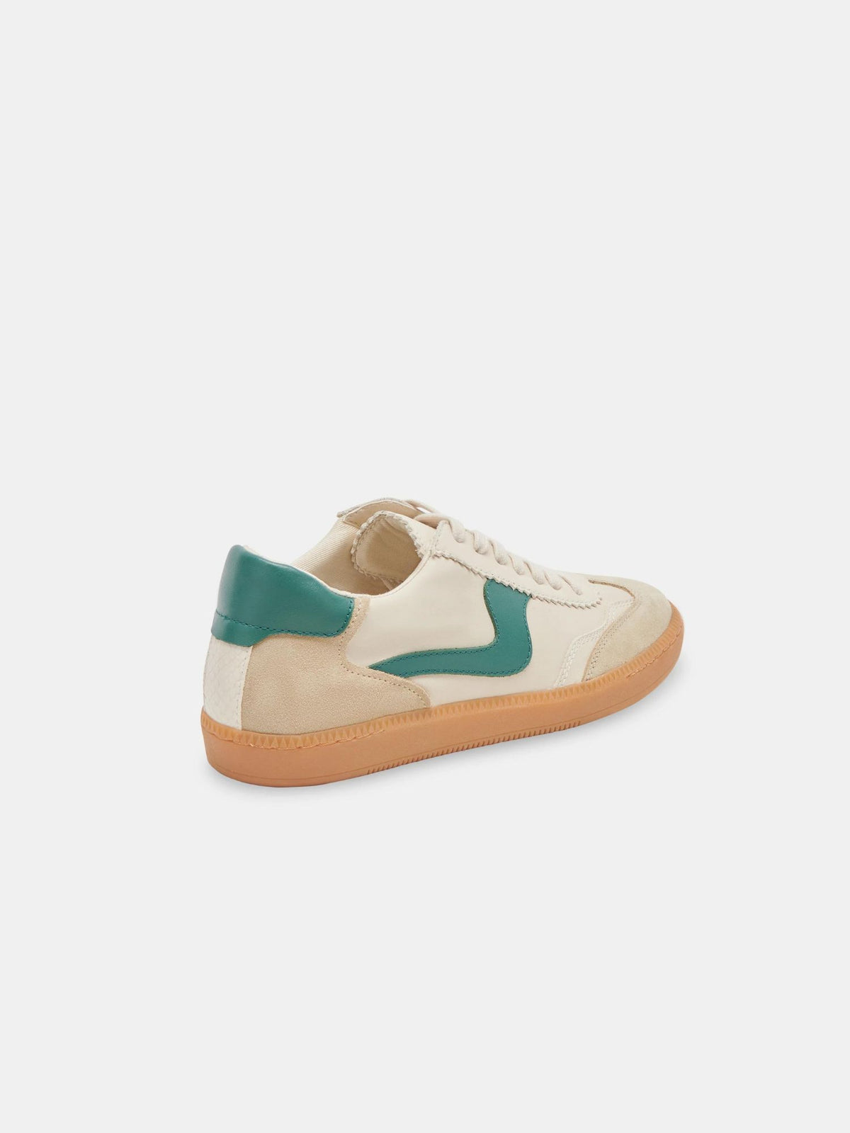 dole vita leather notice sneakers in white and green-angled