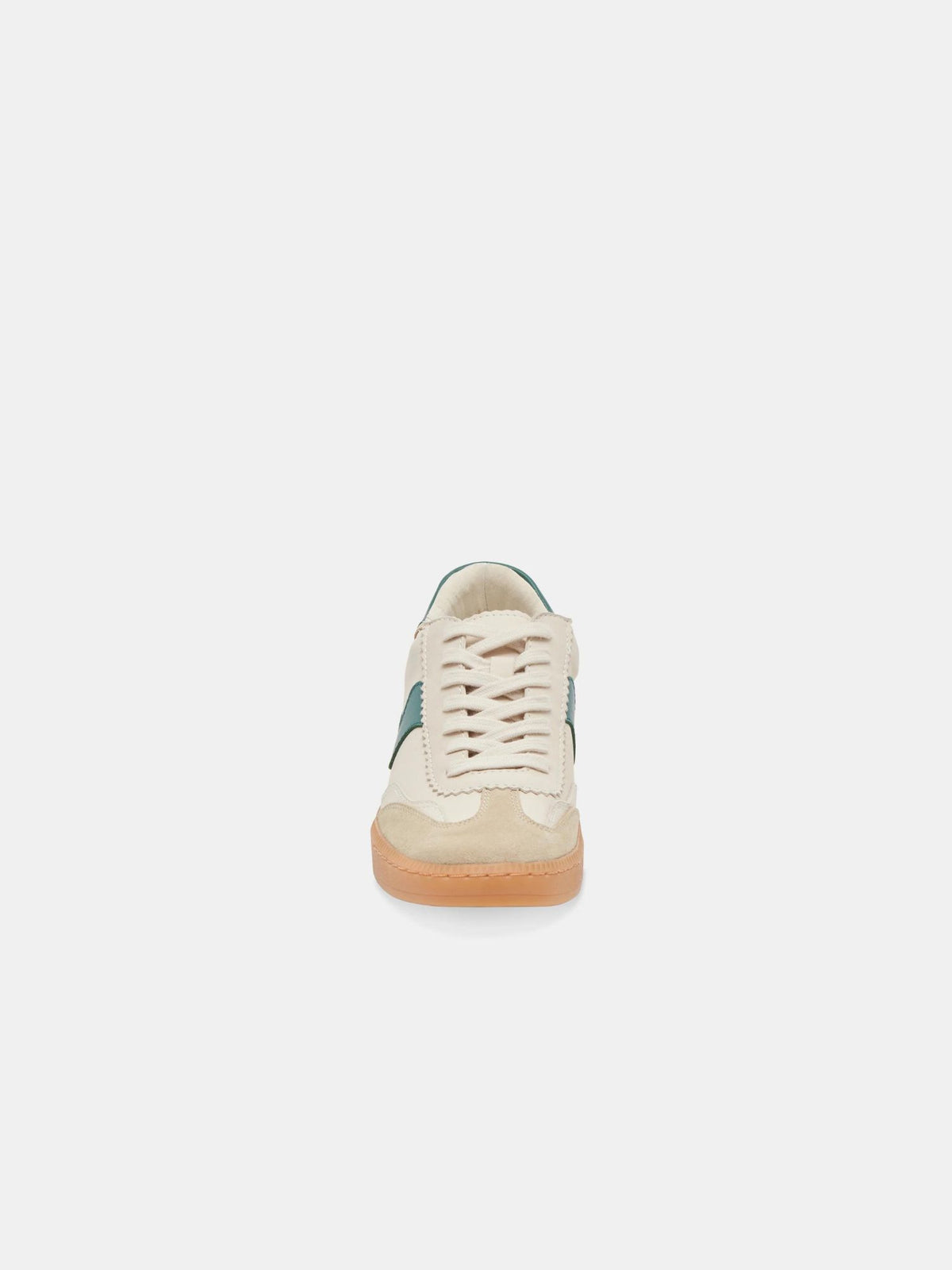 dole vita leather notice sneakers in white and green-front