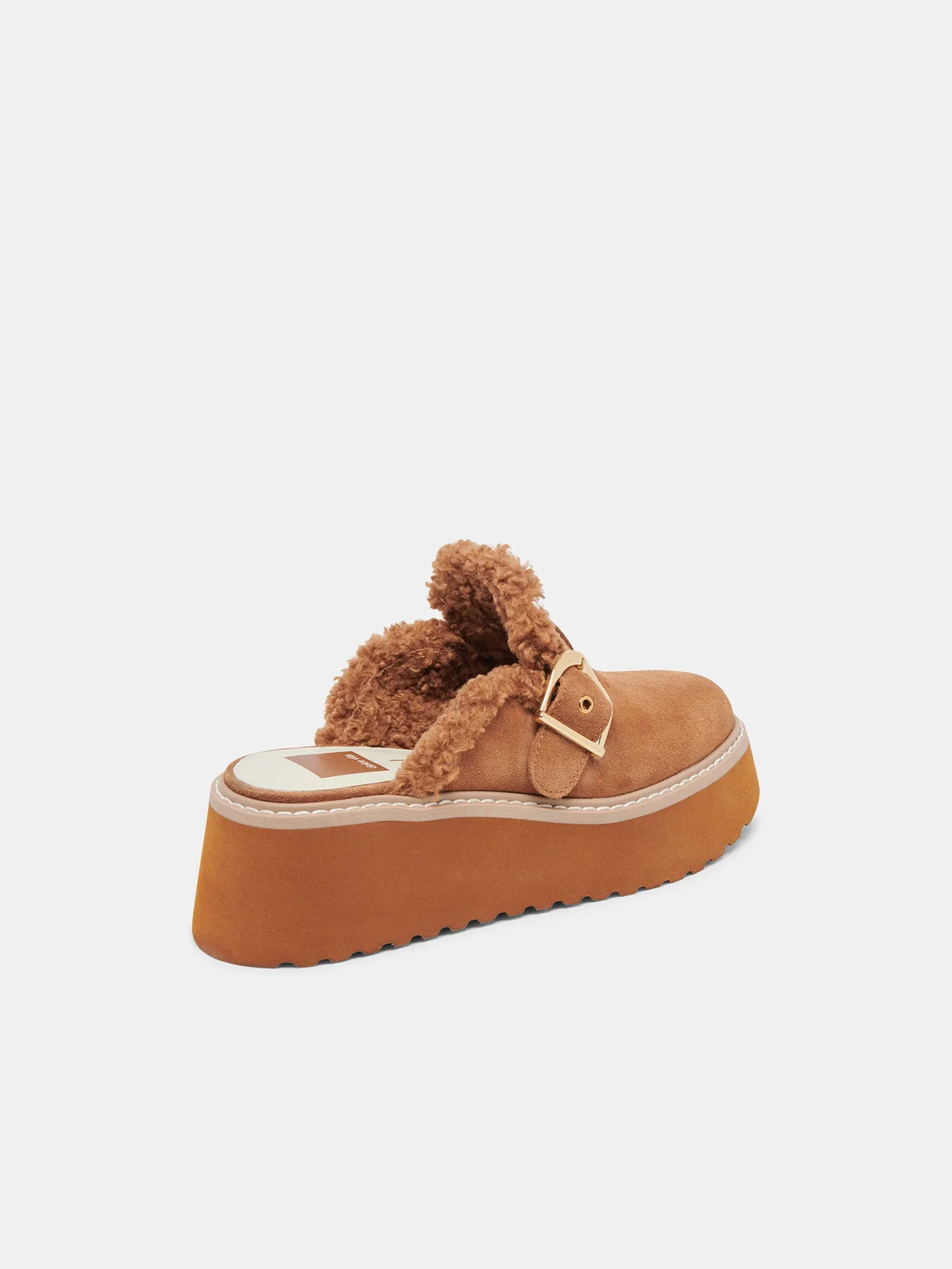 Dolce Vita Lelani Plush Shearling Clog Pecan Suede