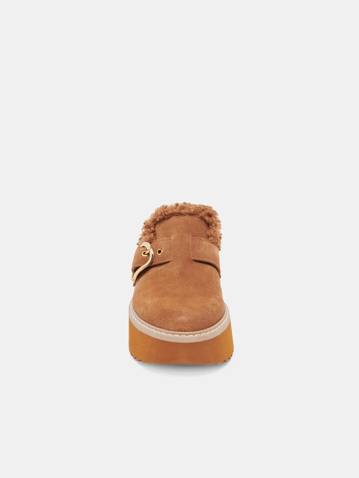 Dolce Vita Lelani Plush Shearling Clog Pecan Suede