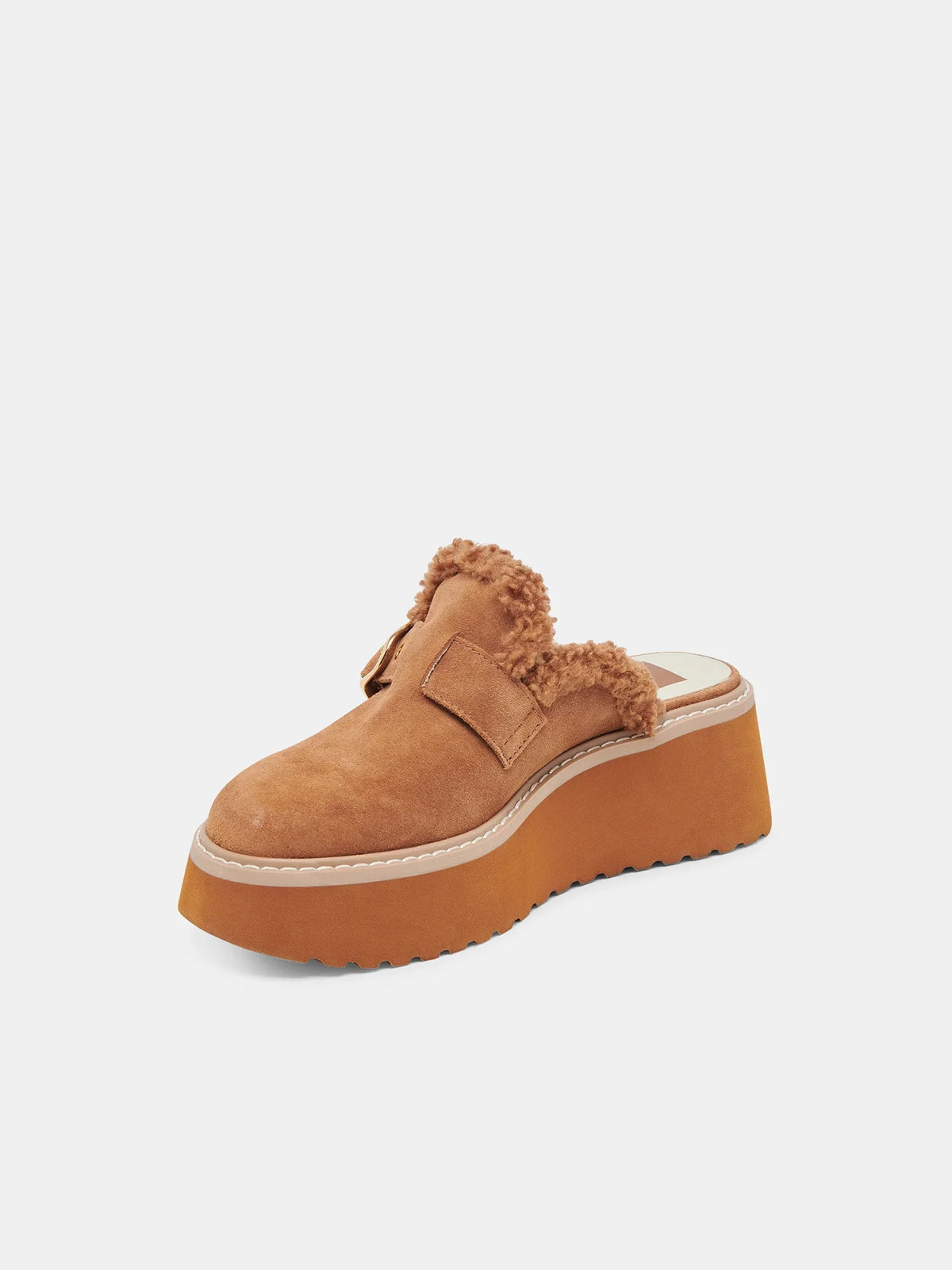 Dolce Vita Lelani Plush Shearling Clog Pecan Suede