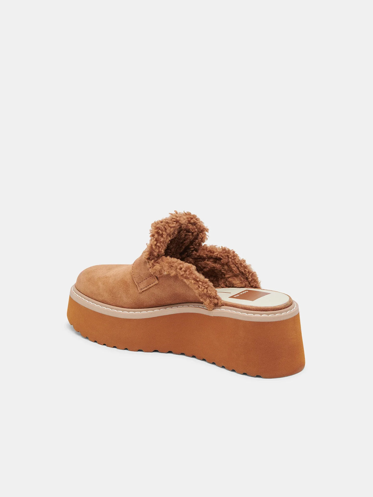 Dolce Vita Lelani Plush Shearling Clog Pecan Suede