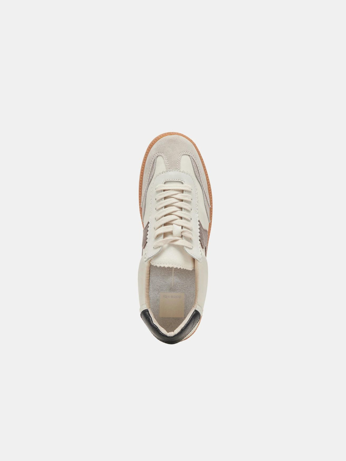 dolce vita notice sneakers in white and grey leather-top view