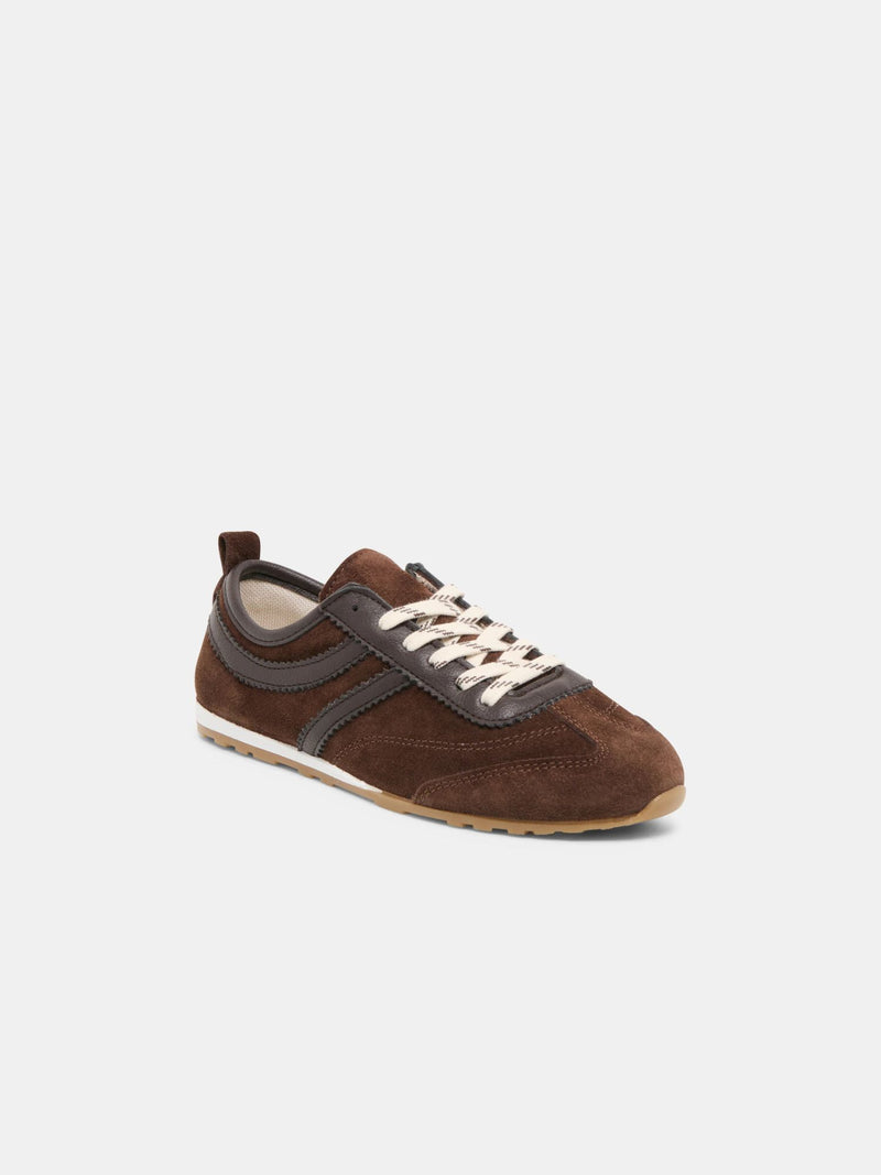 Dolce Vita Viper Suede Sneaker  dark brown 