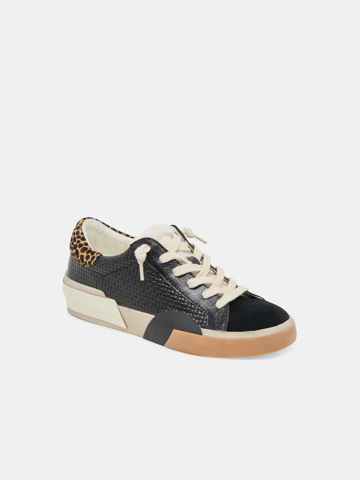 Dolce Vita Zina Woven Plush Sneaker Black Multi