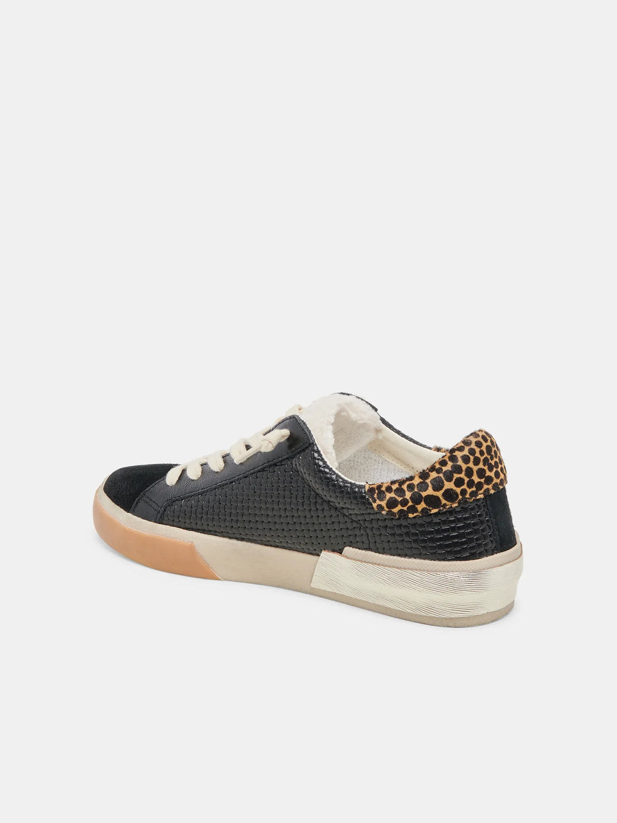 Dolce Vita Zina Woven Plush Sneaker Black Multi