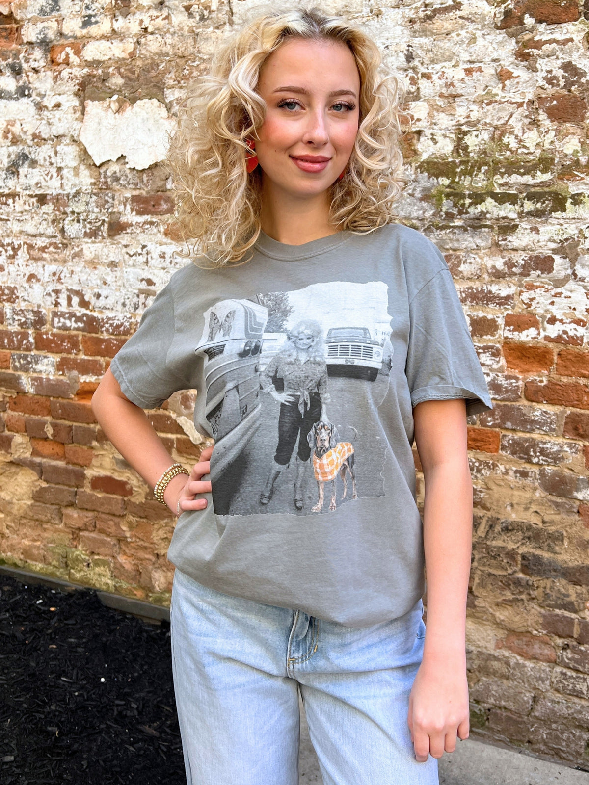 dolly parton smokey utk vols short sleeve tee comfort colors grey 