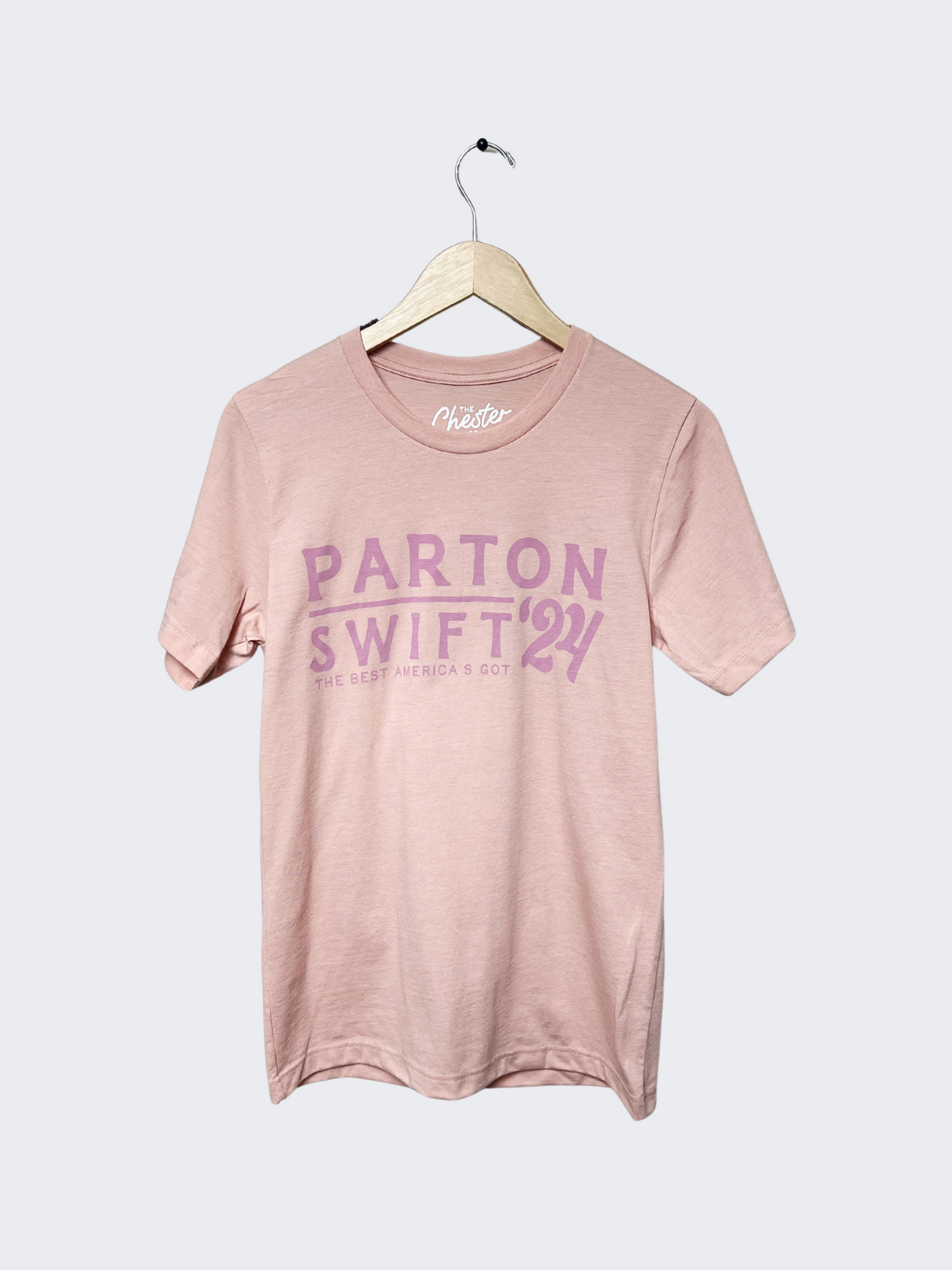 dolly parton taylor swift 2024 pink graphic tee-front view
