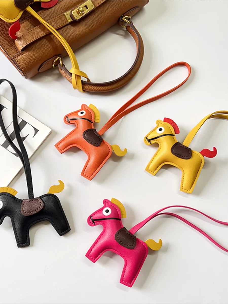 Mini Horse Vegan Faux Leather Bag Charms