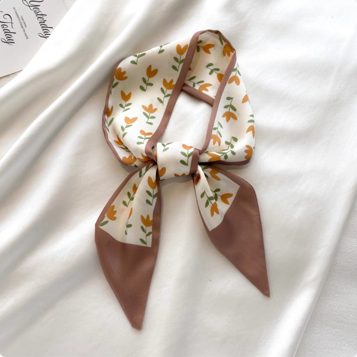 Silk Twilly Neck Scarf Bag Charm – Bliss - Main Image