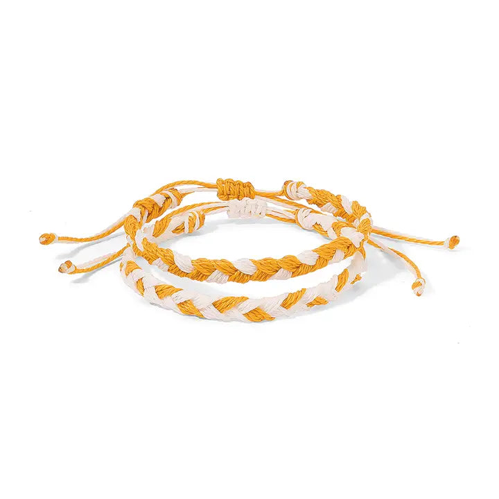 TN Vols Braided Bracelets Set