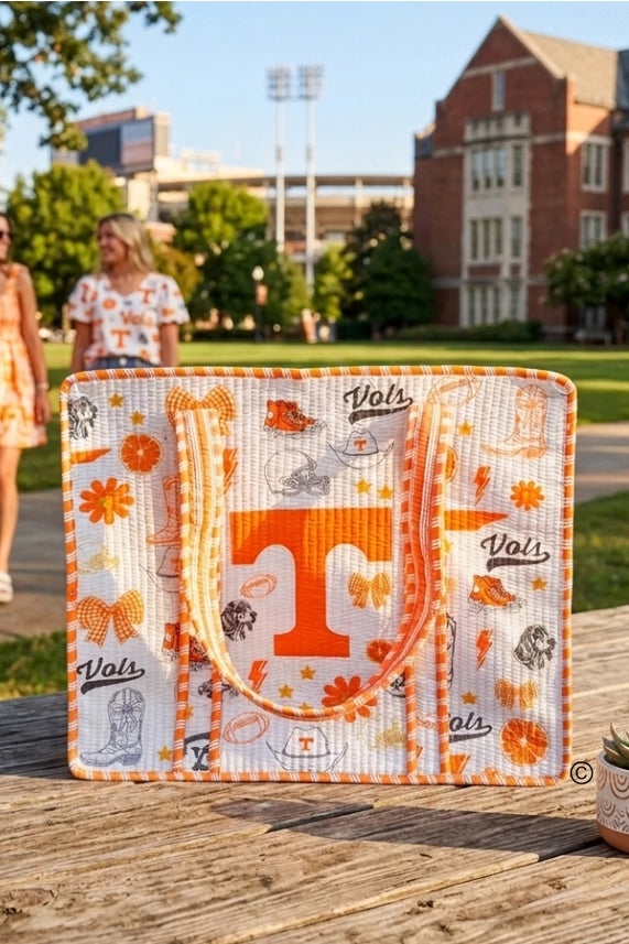Sweet As Tennessee Tote Bag  orange white grey 