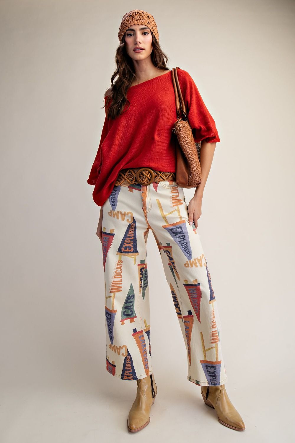 Camp Days Pennant Wide Leg Pants