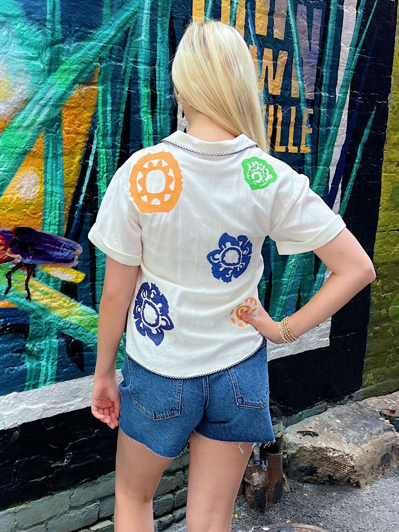 Eliza Embroidery Floral Shirt