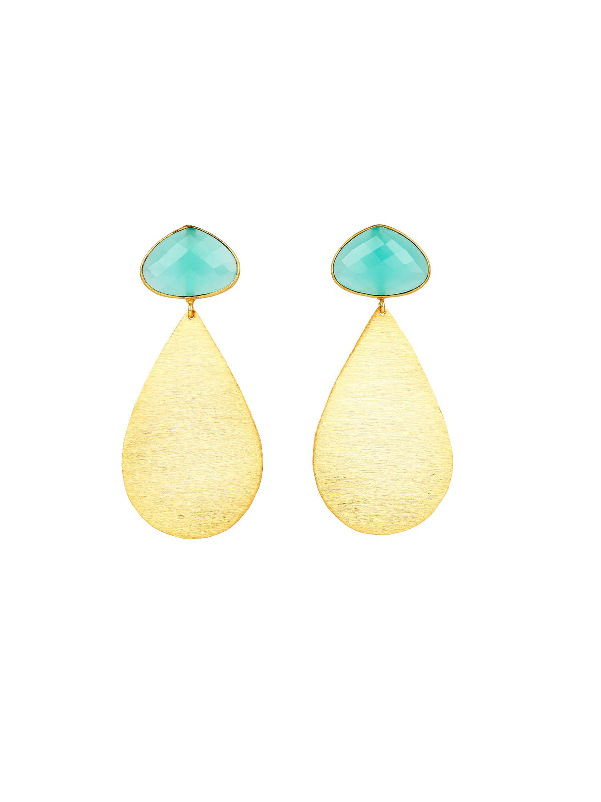 Large Gold Teardrop Earrings