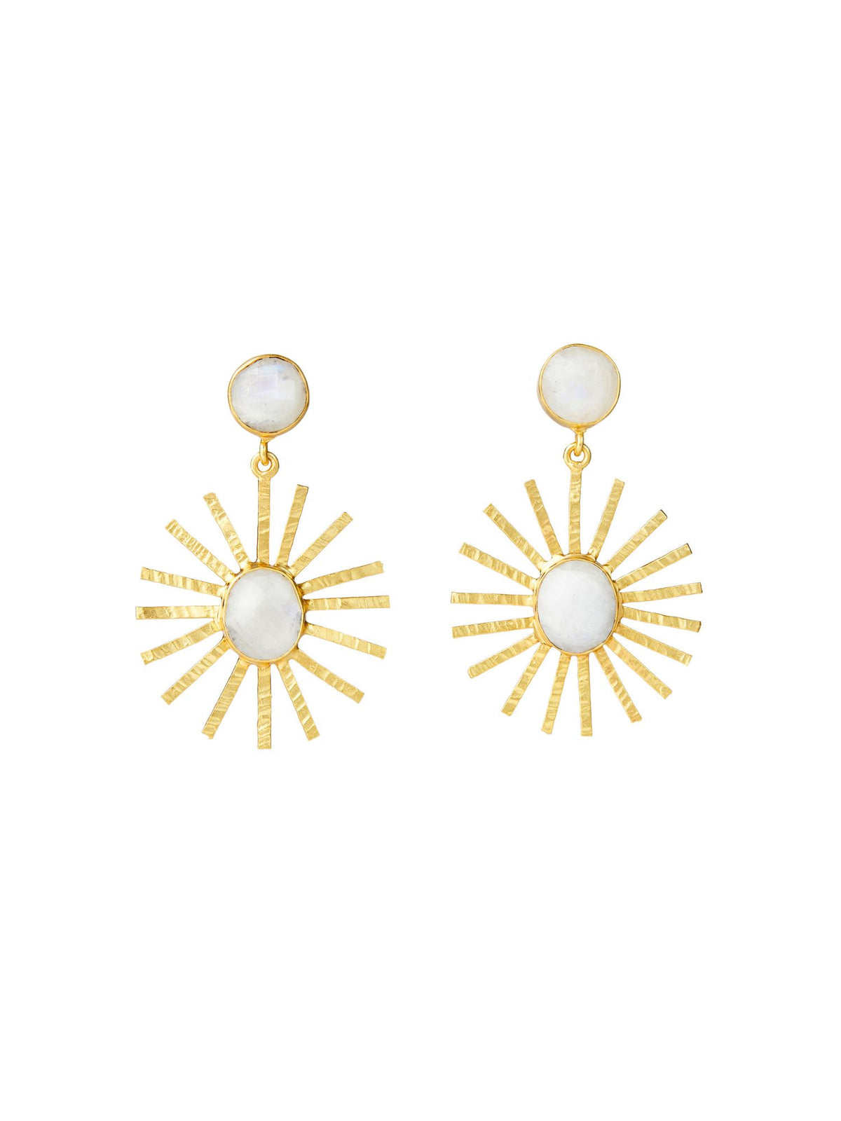 elyssa bass suburst earrings in moonstone 