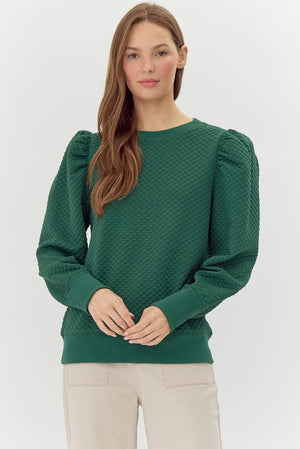 Embossed Textured Sweatshirt