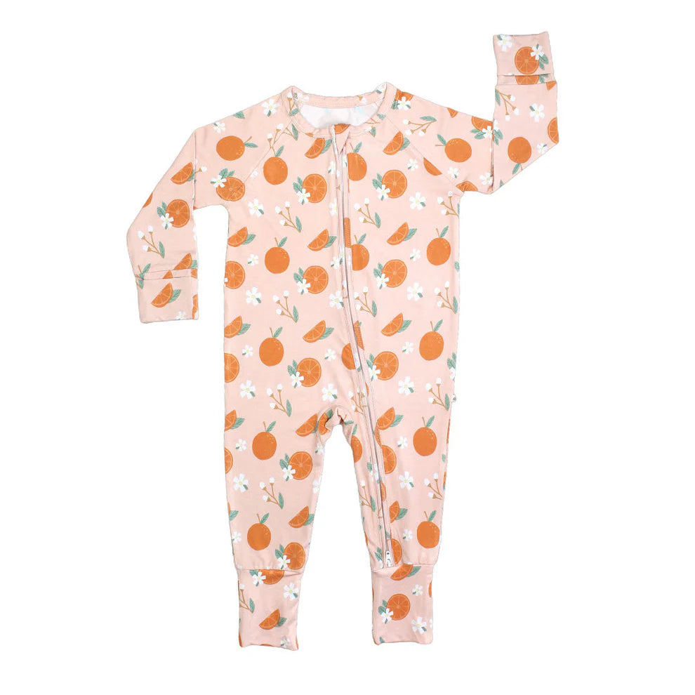 Emerson & Friends Freshly Squeezed Bamboo Convertible Baby Pajamas