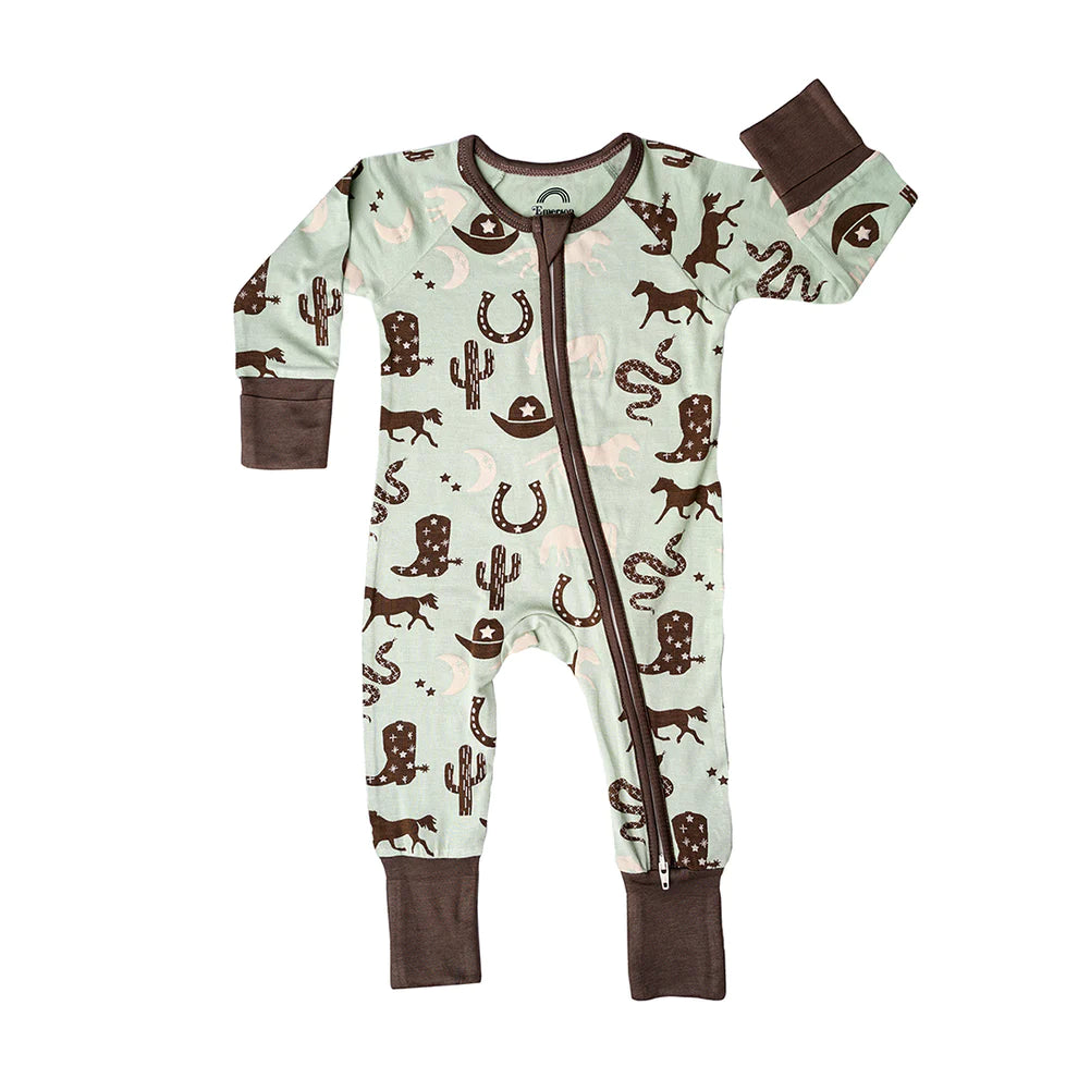 emerson and friends giddyup! baby convertible footie pajama-front view