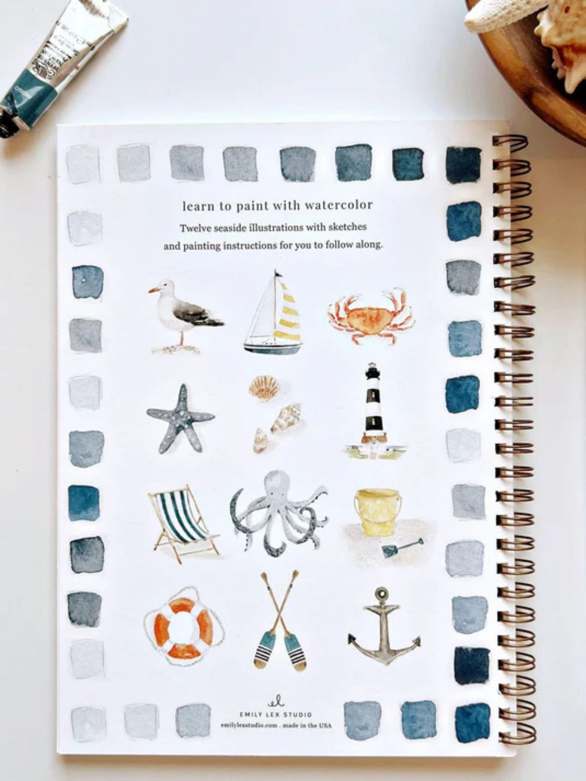 Emily Lex Studio Watercolor Workbook seaside 