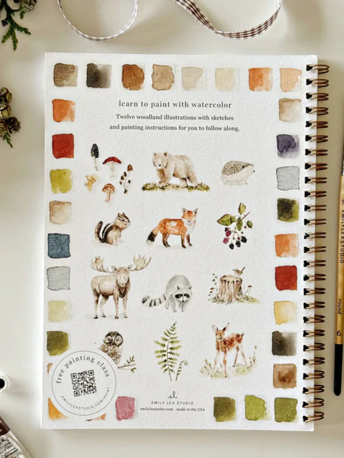 Emily Lex Studio Watercolor Workbook woodland 