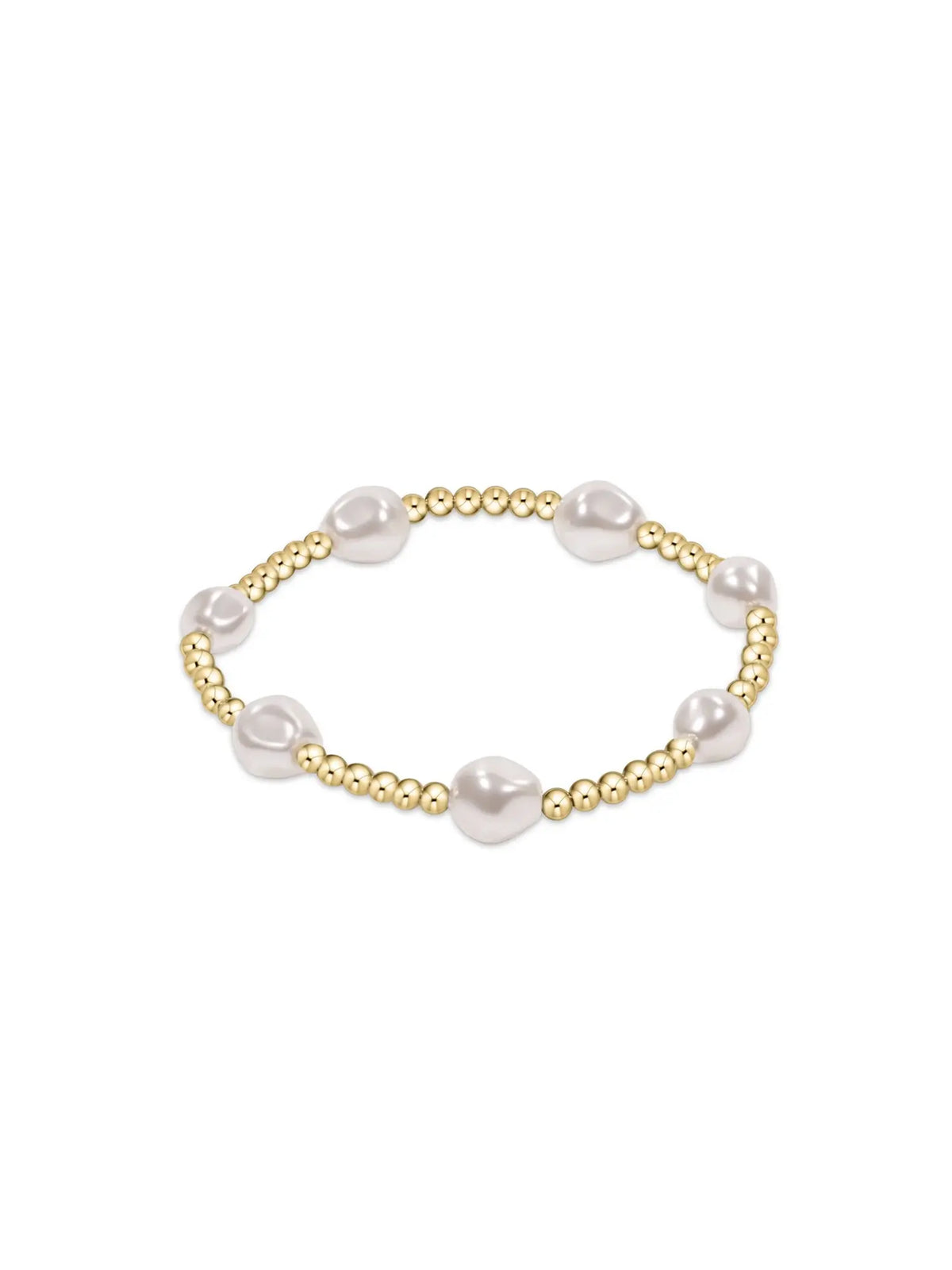 enewton Admire Gold 3mm Bead Bracelet 8mm Pearl 14k Gold-Filled