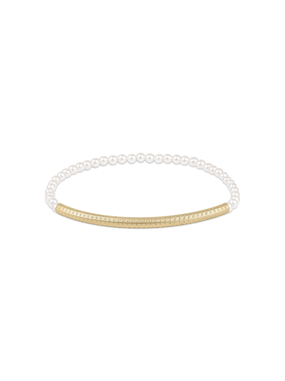 enewton Bliss Bar Textured Pearl 3mm Bracelet