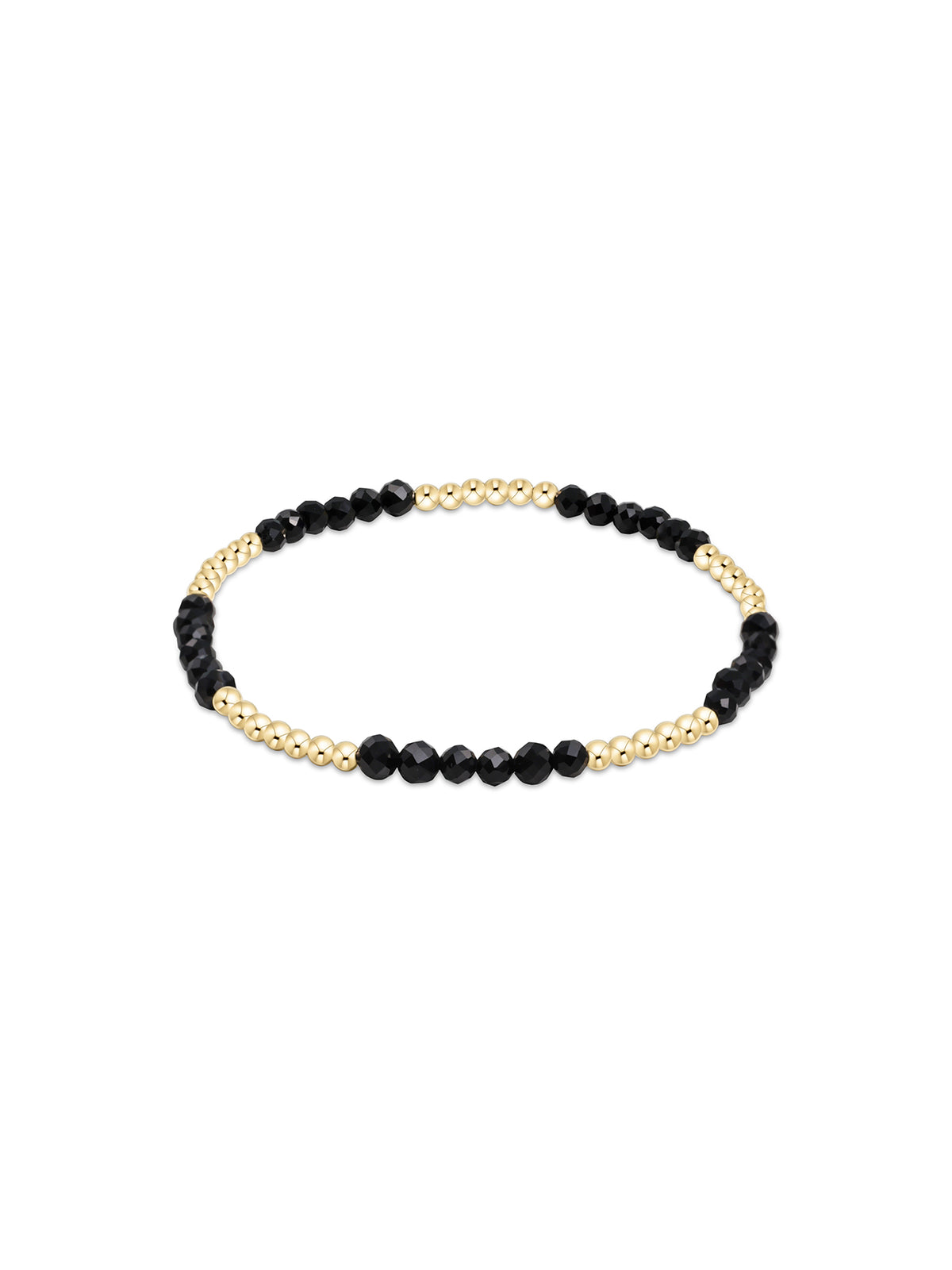 enewton Blissful Pattern 2.5mm Bead Bracelet Faceted Onyx