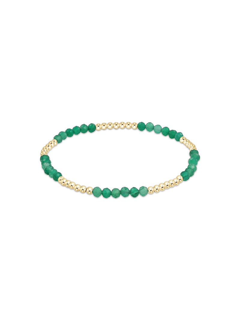 enewton Blissful Pattern 2.5mm Bead Bracelet Green Onyx
