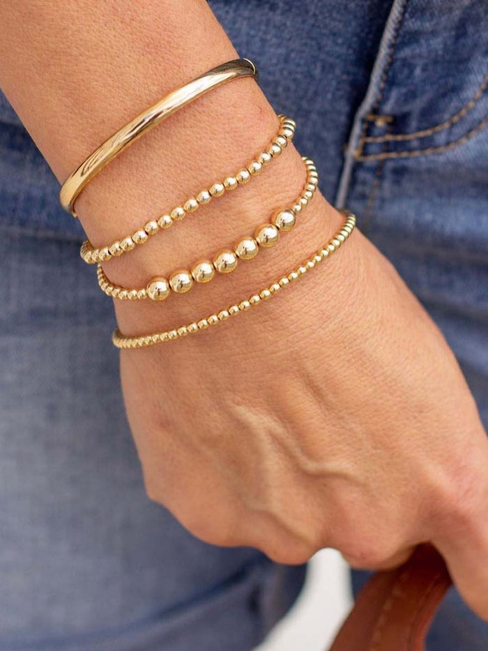 Enewton | Extends Classic Gold Beaded Bliss 2mm Bead Bracelet - 4mm Gold main image 0