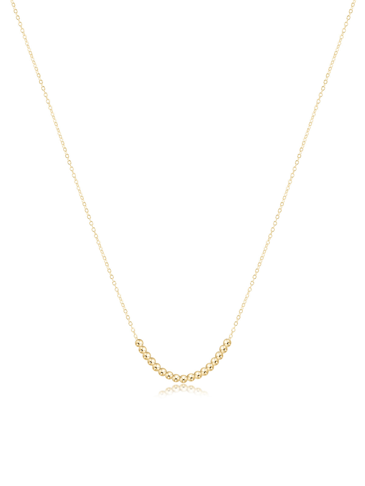 enewton 16" Classic Beaded Bliss Necklace: 2.5mm Gold