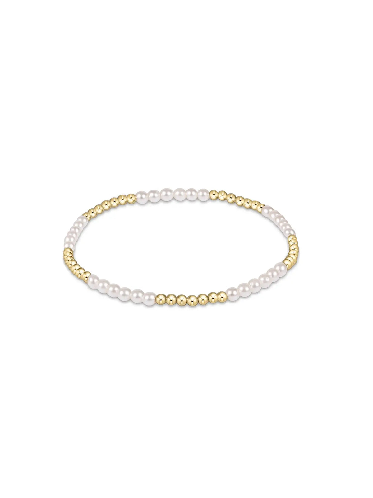 enewton classic blissful pattern gold-filled bead bracelet with pearl