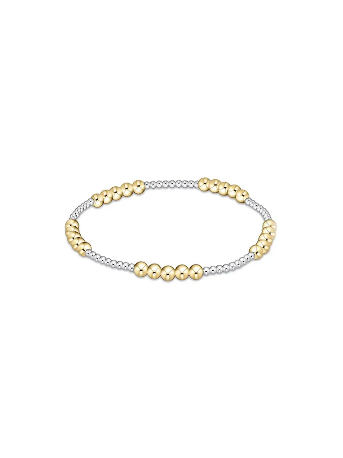 enewton Classic Blissful Pattern 2mm/4mm Bead Bracelet Mixed Metal 14k Gold-Filled Sterling Silver