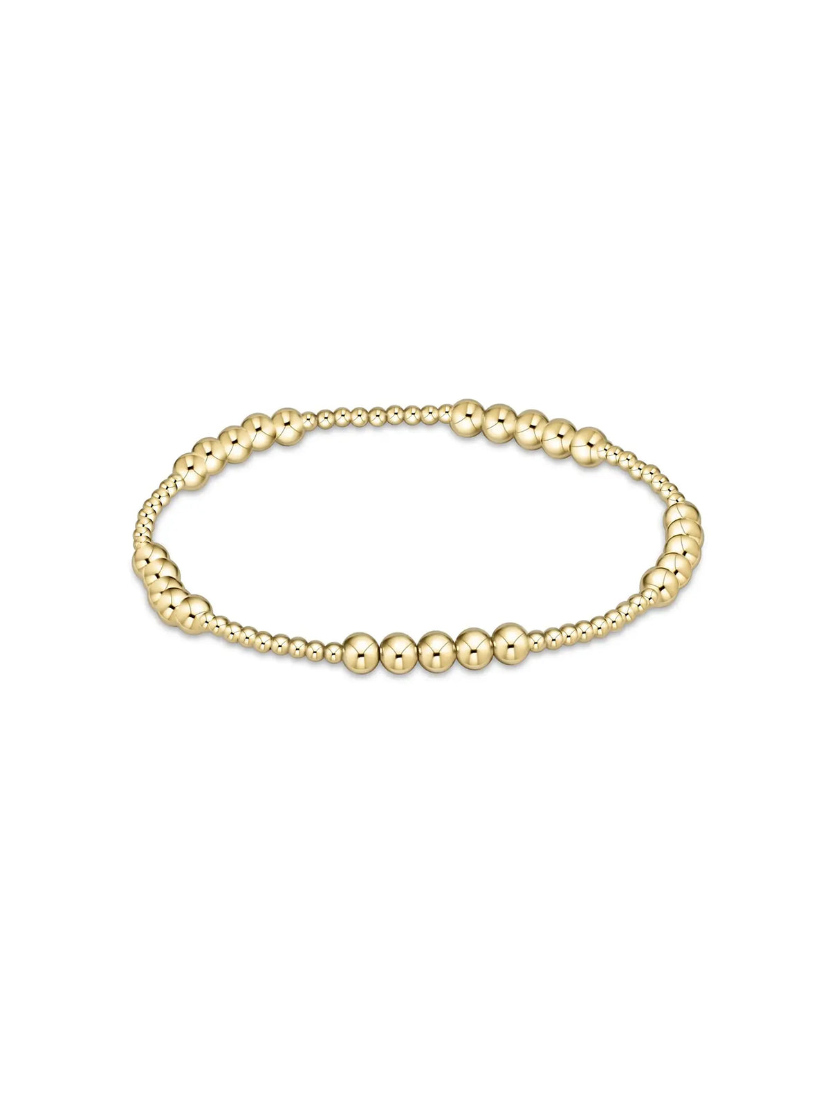 enewton classic blissful pattern 2mm gold-filled bead bracelet 4mm