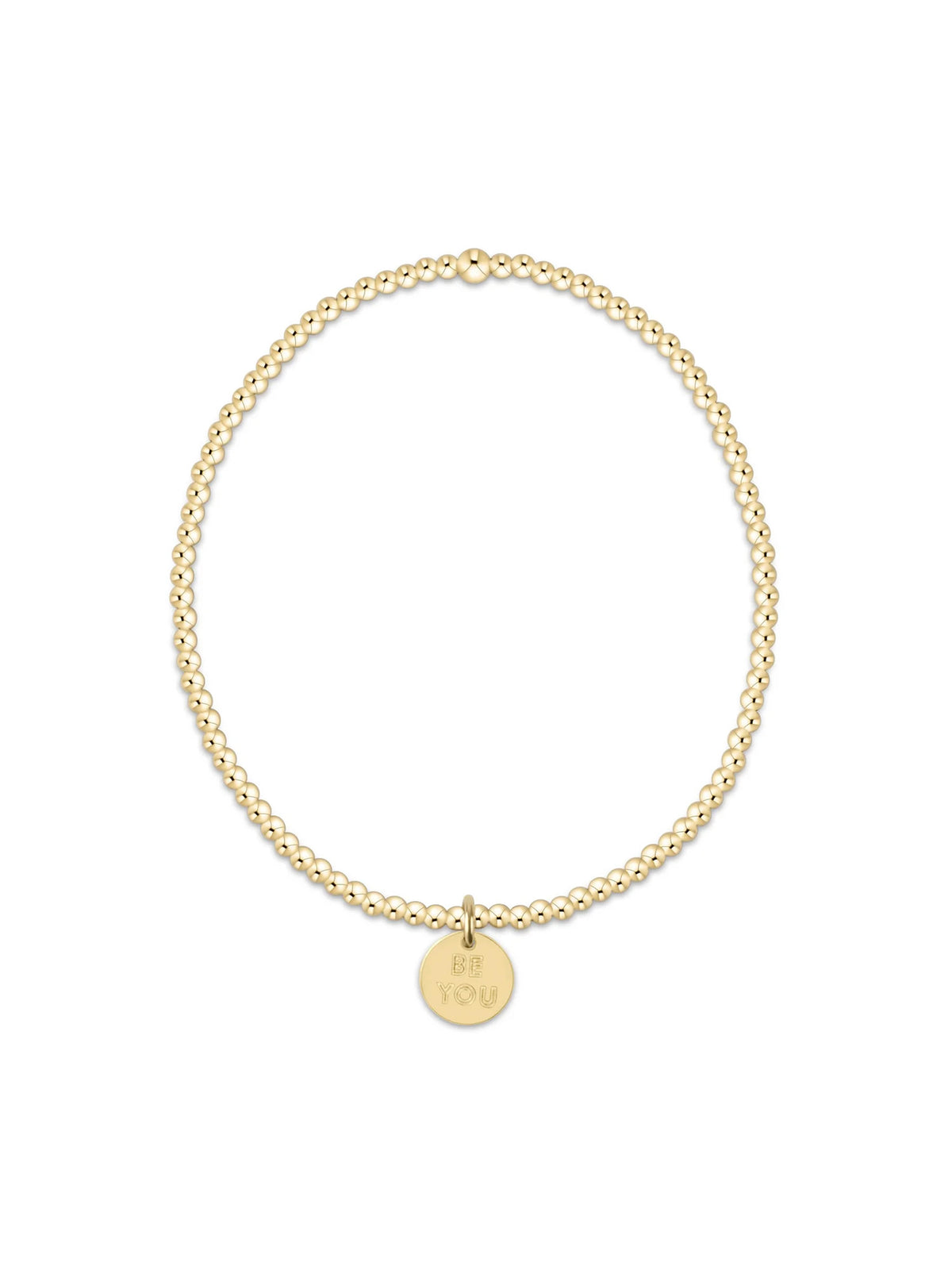 enewton Classic Gold 2mm Bead Bracelet - Be You Small Gold Disc
