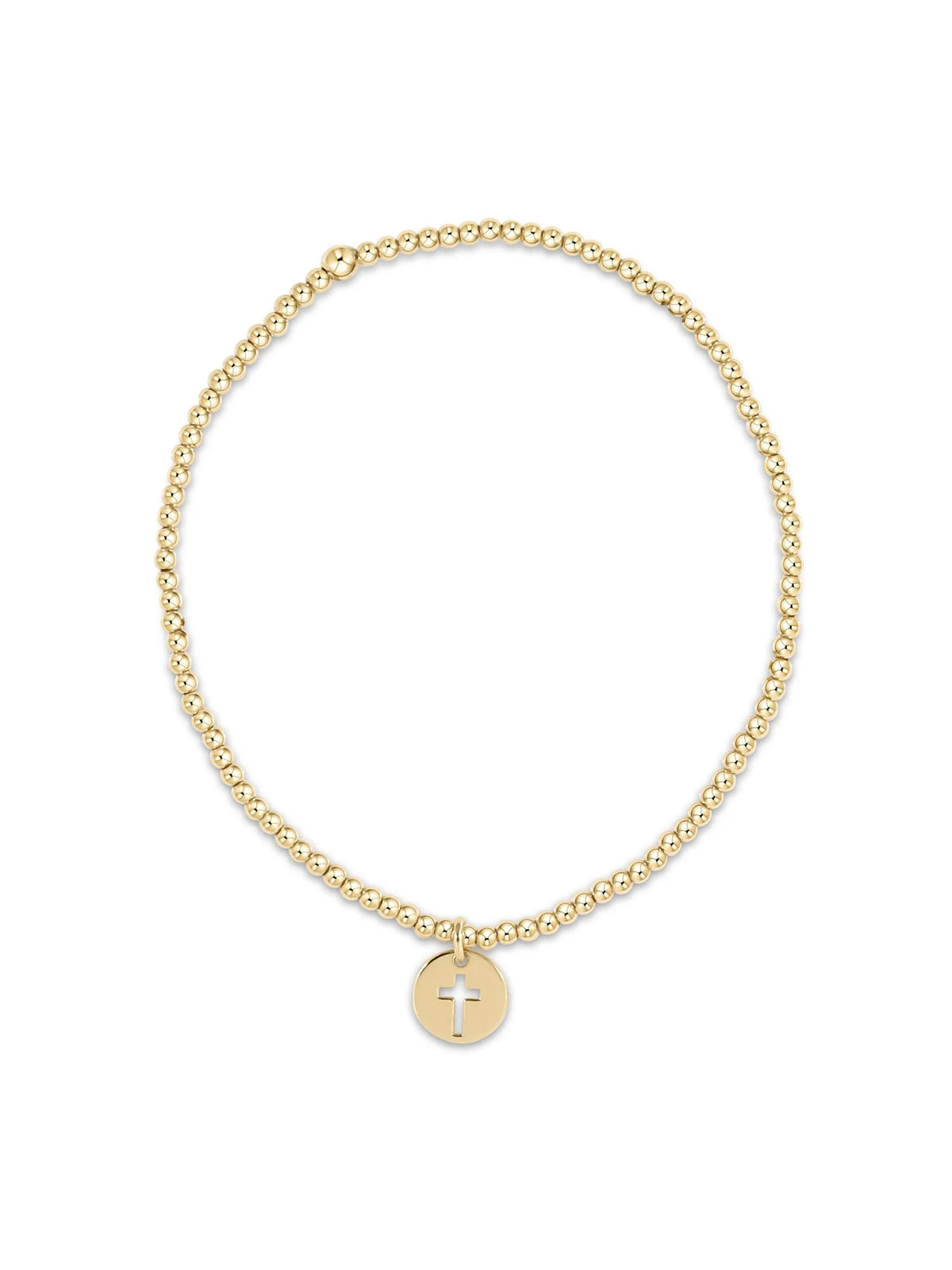 enewton Classic Gold 2mm Bead Bracelet - Blessed Small Gold Disc