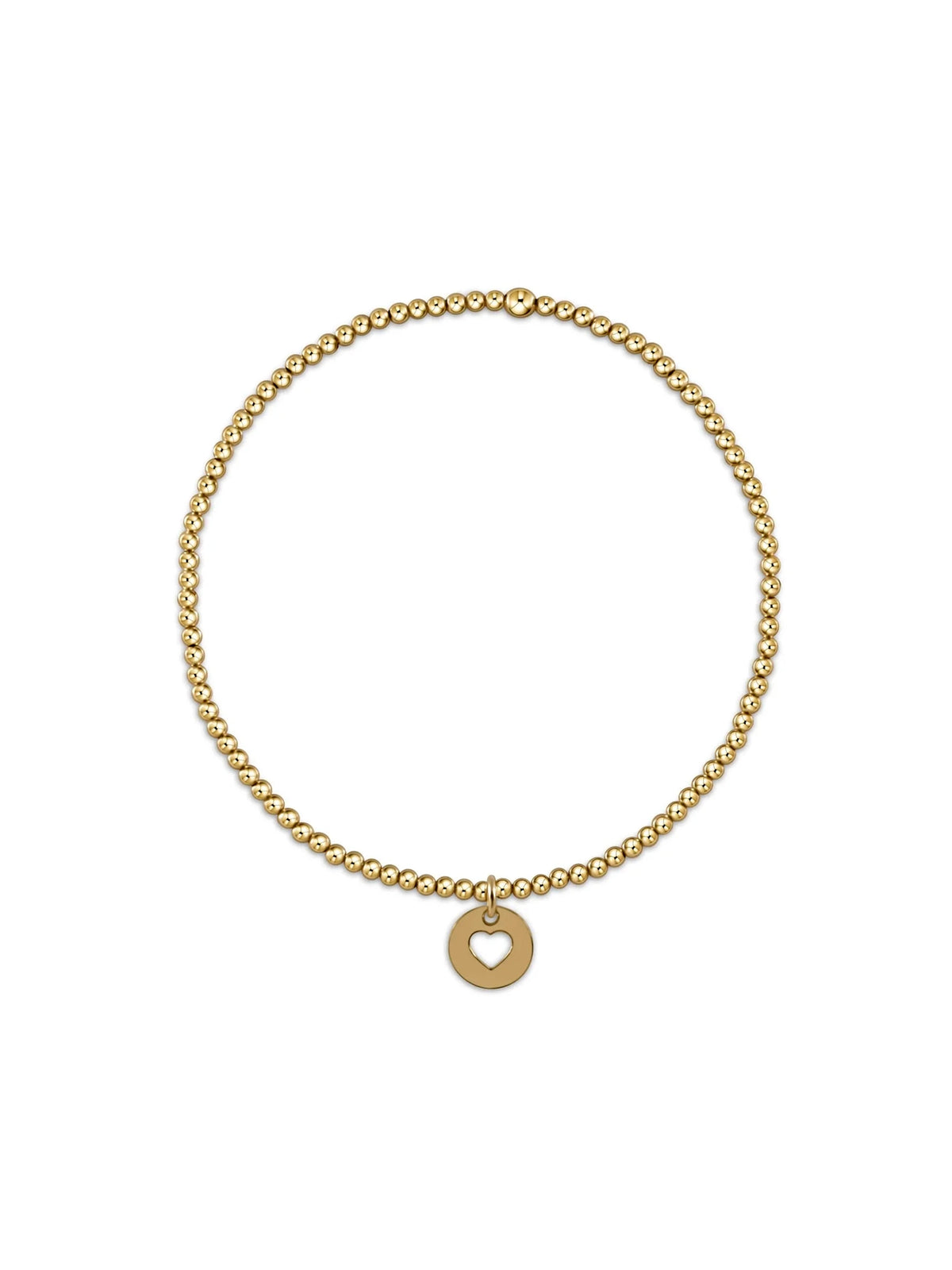 enewton Classic Gold 2mm Bead Bracelet Love Small Gold Disc