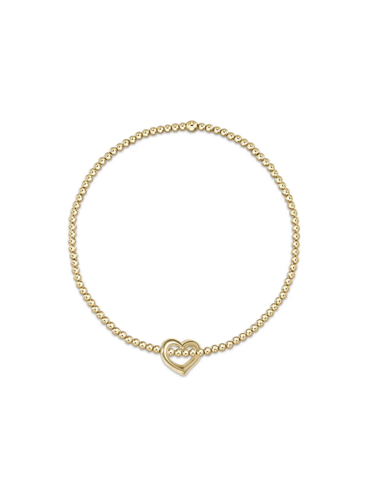 enewton classic gold 2mm bead bracelet small gold-filled love charm