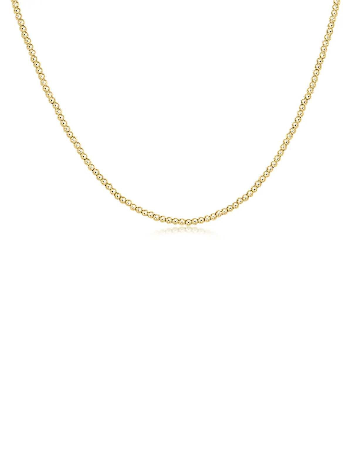 enewton jewelry classic 14k gold-filled 2mm beaded choker chain necklace 17"