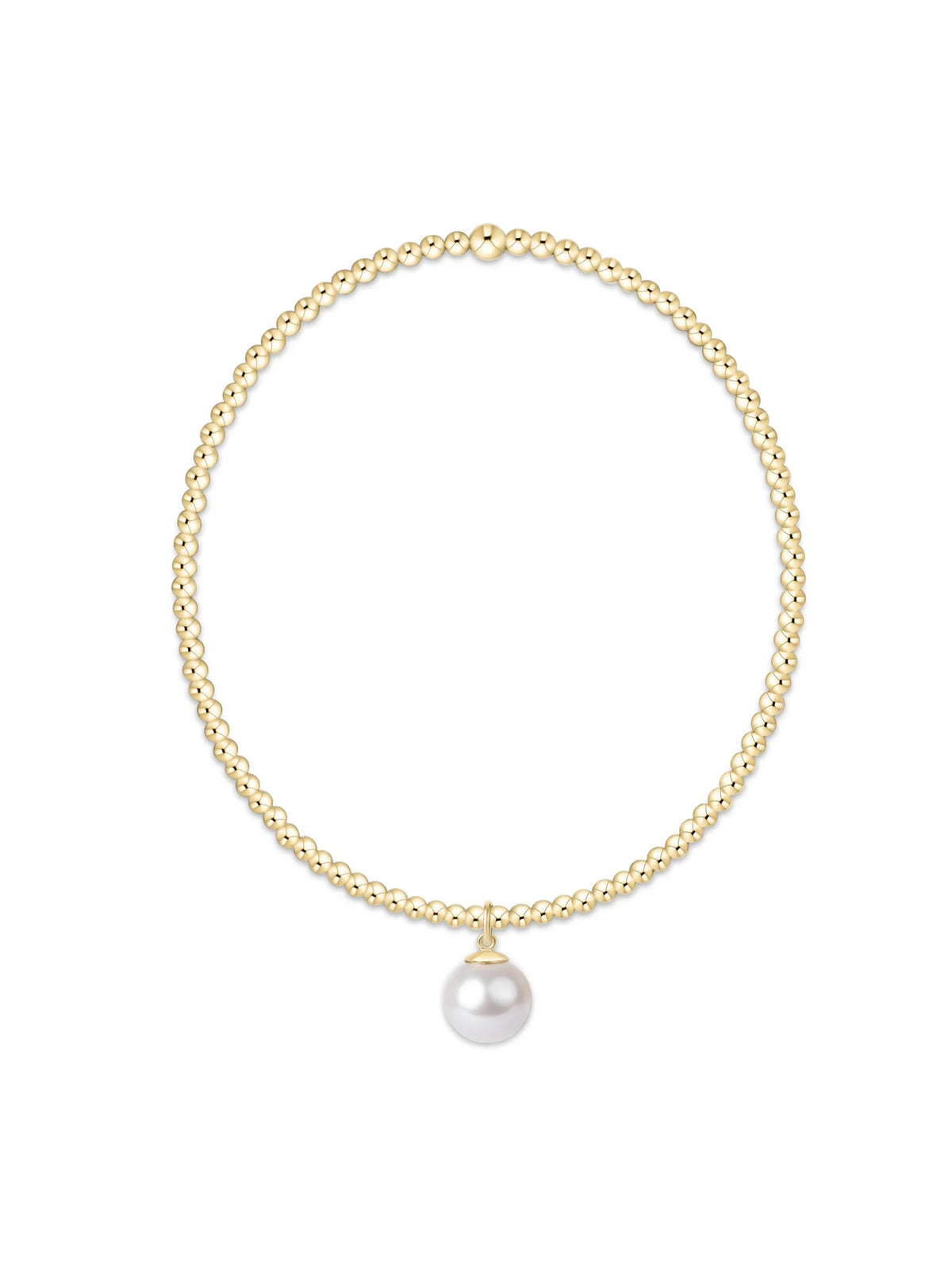 enewton Classic Gold 2mm Bracelet - Classic Pearl 8mm Charm