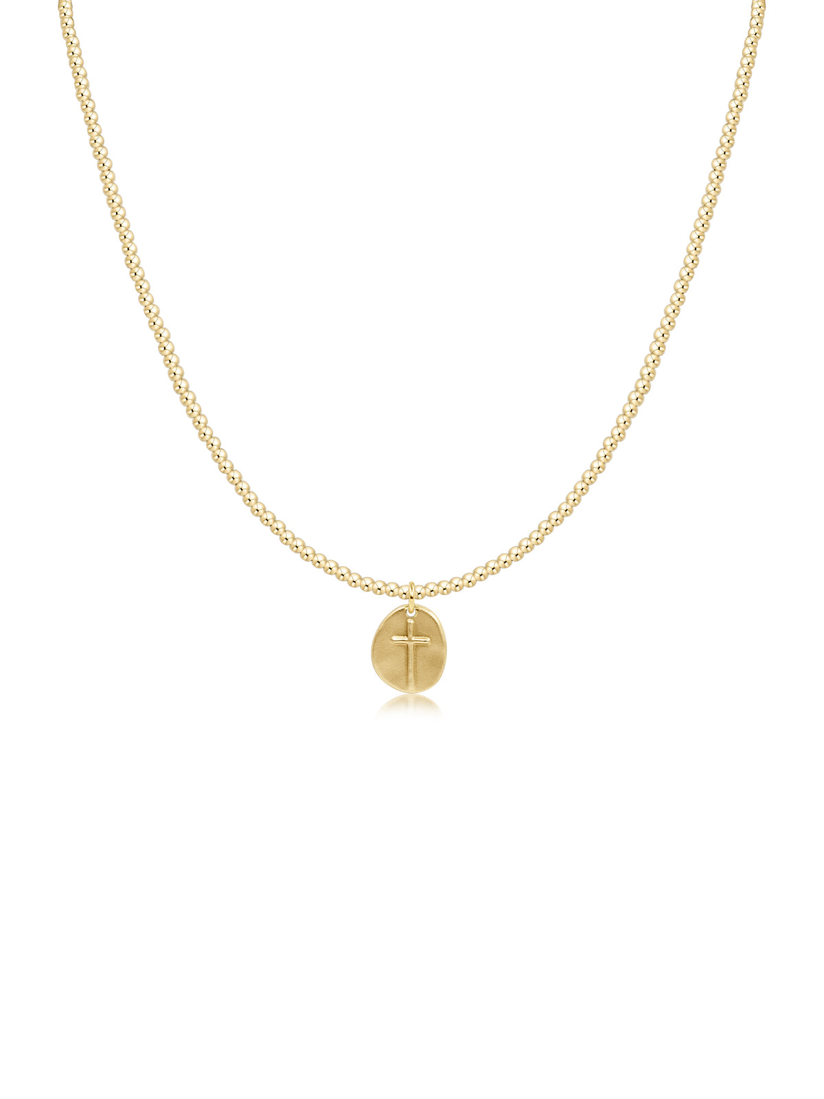 enewton 17" Classic Gold 2mm Bead Choker Necklace Inspire Small Gold Charm