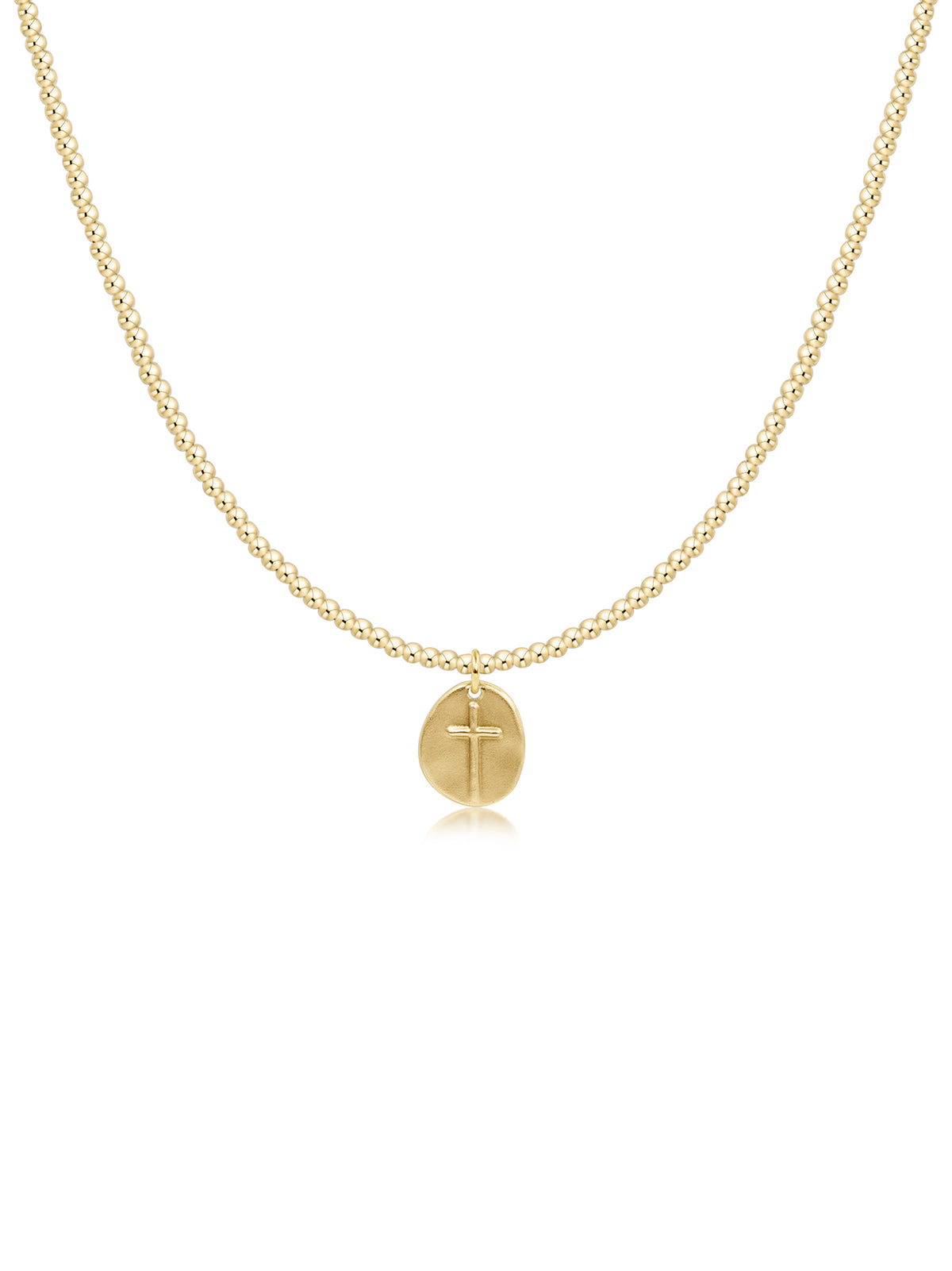 enewton 17" Classic Gold 2mm Bead Choker Necklace Inspire Small Gold Charm